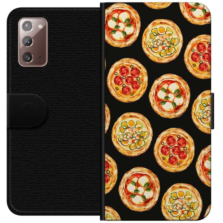 Lompakkokotelo Samsung Galaxy Note20-laitteelle, jossa on Pizza kuvio ryhmässä ÄLYPUHELIMET JA TABLETIT / Puhelimen suojakotelo / Samsung @ TP E-commerce Nordic AB (A60645)