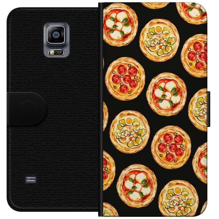 Lompakkokotelo Samsung Galaxy Note 4-laitteelle, jossa on Pizza kuvio ryhmässä ÄLYPUHELIMET JA TABLETIT / Puhelimen suojakotelo / Samsung @ TP E-commerce Nordic AB (A60753)