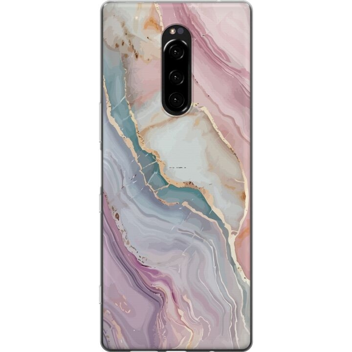 Kännykkäkuori Sony Xperia 1-laitteelle, jossa on Marmori kuvio ryhmässä ÄLYPUHELIMET JA TABLETIT / Puhelimen suojakotelo / Sony @ TP E-commerce Nordic AB (A60816)