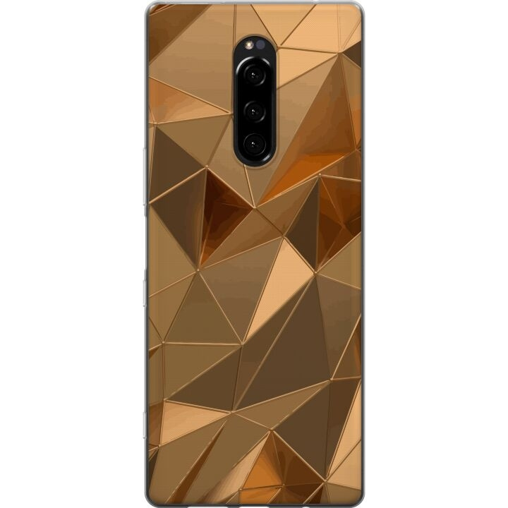 Kännykkäkuori Sony Xperia 1-laitteelle, jossa on 3D Kulta kuvio ryhmässä ÄLYPUHELIMET JA TABLETIT / Puhelimen suojakotelo / Sony @ TP E-commerce Nordic AB (A60818)