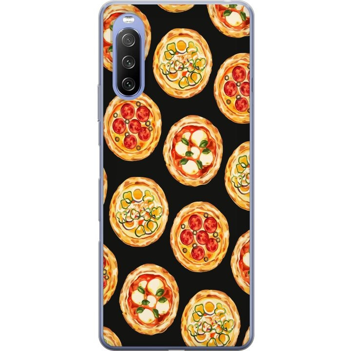 Kännykkäkuori Sony Xperia 10 III-laitteelle, jossa on Pizza kuvio ryhmässä ÄLYPUHELIMET JA TABLETIT / Puhelimen suojakotelo / Sony @ TP E-commerce Nordic AB (A60942)