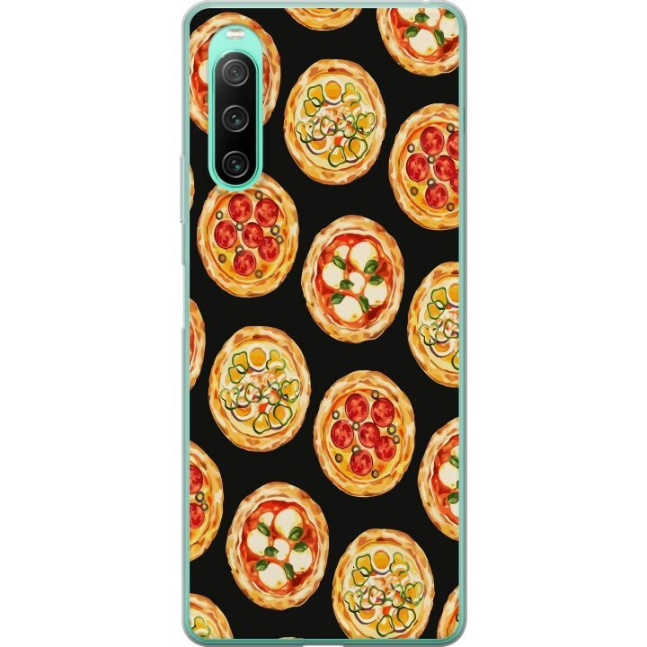 Kännykkäkuori Sony Xperia 10 IV-laitteelle, jossa on Pizza kuvio ryhmässä ÄLYPUHELIMET JA TABLETIT / Puhelimen suojakotelo / Sony @ TP E-commerce Nordic AB (A61023)