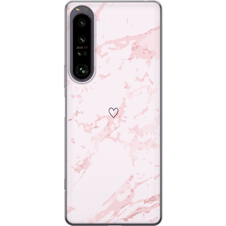 Kännykkäkuori Sony Xperia 1 IV-laitteelle, jossa on Roosa Sydän kuvio ryhmässä ÄLYPUHELIMET JA TABLETIT / Puhelimen suojakotelo / Sony @ TP E-commerce Nordic AB (A61276)