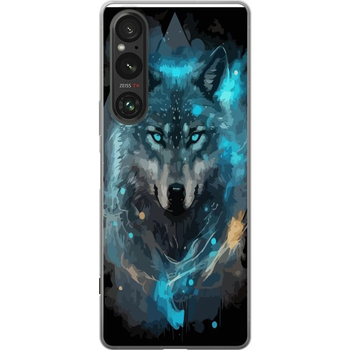 Kännykkäkuori Sony Xperia 1 V-laitteelle, jossa on Susi kuvio ryhmässä ÄLYPUHELIMET JA TABLETIT / Puhelimen suojakotelo / Sony @ TP E-commerce Nordic AB (A61312)