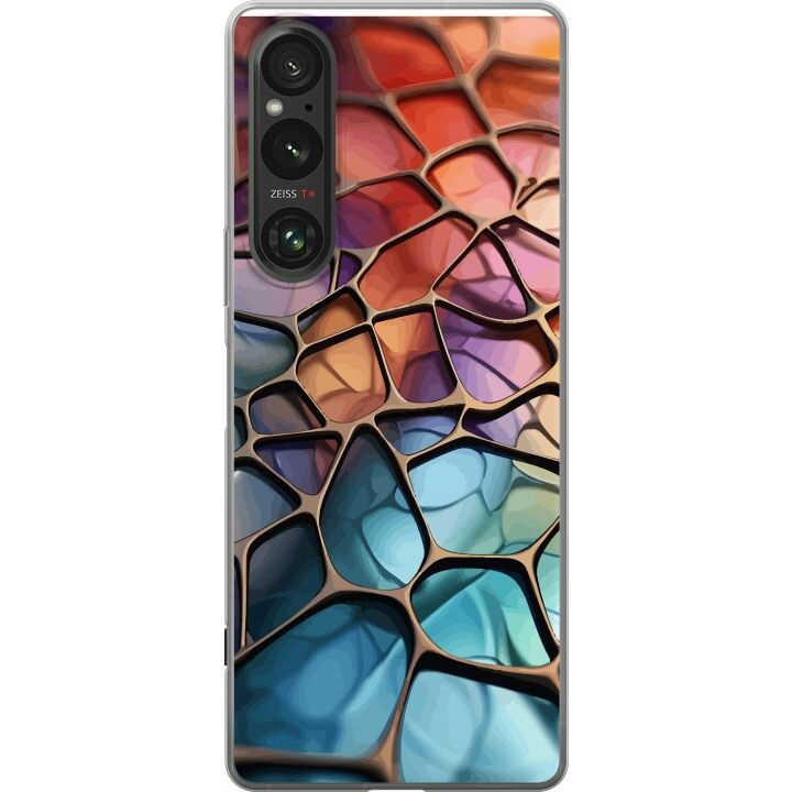 Kännykkäkuori Sony Xperia 1 V-laitteelle, jossa on Metallikuviointi kuvio ryhmässä ÄLYPUHELIMET JA TABLETIT / Puhelimen suojakotelo / Sony @ TP E-commerce Nordic AB (A61317)