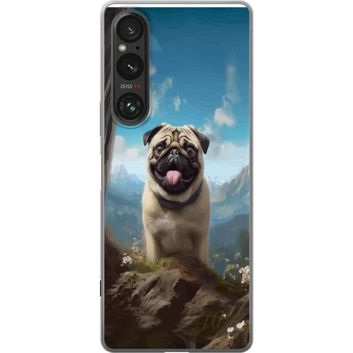 Kännykkäkuori Sony Xperia 1 V-laitteelle, jossa on Iloinen Koira kuvio ryhmässä ÄLYPUHELIMET JA TABLETIT / Puhelimen suojakotelo / Sony @ TP E-commerce Nordic AB (A61325)