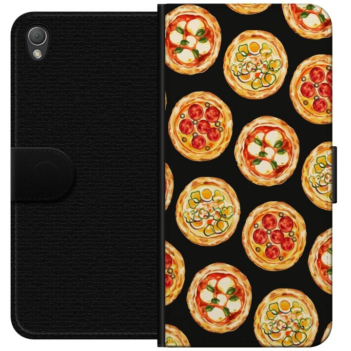 Lompakkokotelo Sony Xperia Z3-laitteelle, jossa on Pizza kuvio ryhmässä ÄLYPUHELIMET JA TABLETIT / Puhelimen suojakotelo / Sony @ TP E-commerce Nordic AB (A61752)