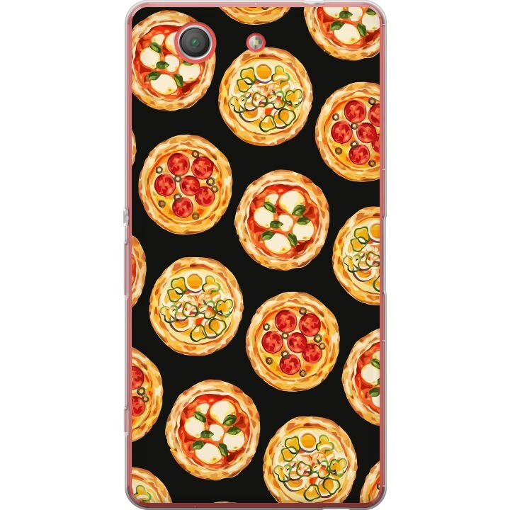 Kännykkäkuori Sony Xperia Z3 Compact-laitteelle, jossa on Pizza kuvio ryhmässä ÄLYPUHELIMET JA TABLETIT / Puhelimen suojakotelo / Sony @ TP E-commerce Nordic AB (A61779)