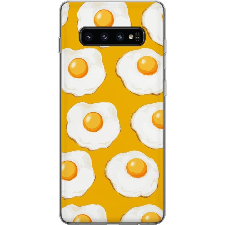 Kännykkäkuori Samsung Galaxy S10-laitteelle, jossa on Paistettu muna kuvio ryhmässä ÄLYPUHELIMET JA TABLETIT / Puhelimen suojakotelo / Samsung @ TP E-commerce Nordic AB (A61849)