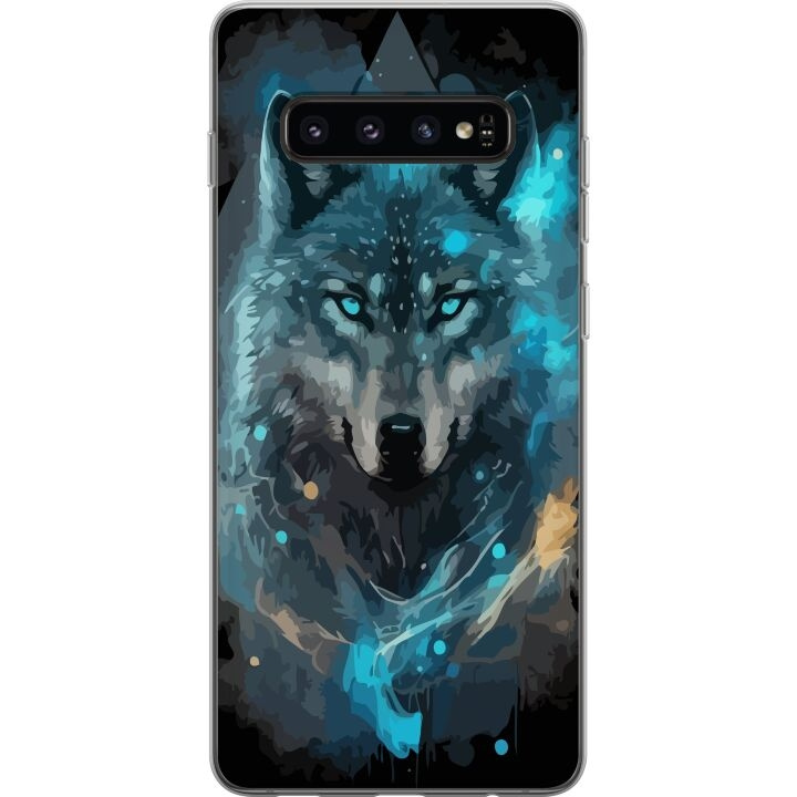 Kännykkäkuori Samsung Galaxy S10-laitteelle, jossa on Susi kuvio ryhmässä ÄLYPUHELIMET JA TABLETIT / Puhelimen suojakotelo / Samsung @ TP E-commerce Nordic AB (A61852)