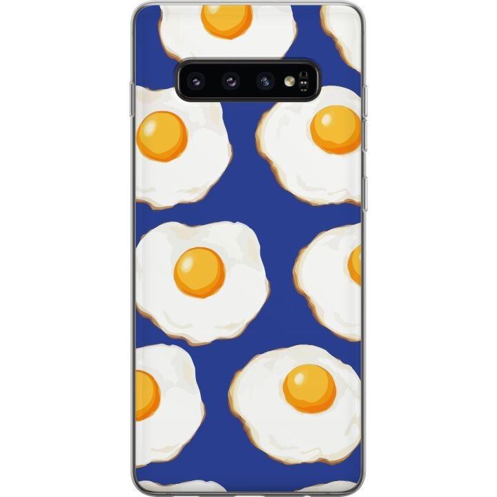 Kännykkäkuori Samsung Galaxy S10-laitteelle, jossa on Paistetut munat kuvio ryhmässä ÄLYPUHELIMET JA TABLETIT / Puhelimen suojakotelo / Samsung @ TP E-commerce Nordic AB (A61853)