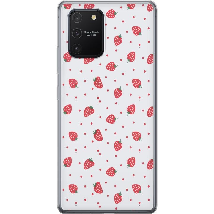 Kännykkäkuori Samsung Galaxy S10 Lite-laitteelle, jossa on Mansikat kuvio ryhmässä ÄLYPUHELIMET JA TABLETIT / Puhelimen suojakotelo / Samsung @ TP E-commerce Nordic AB (A61972)