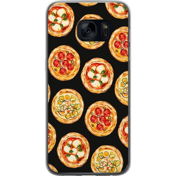 Kännykkäkuori Samsung Galaxy S7-laitteelle, jossa on Pizza kuvio ryhmässä ÄLYPUHELIMET JA TABLETIT / Puhelimen suojakotelo / Samsung @ TP E-commerce Nordic AB (A63102)