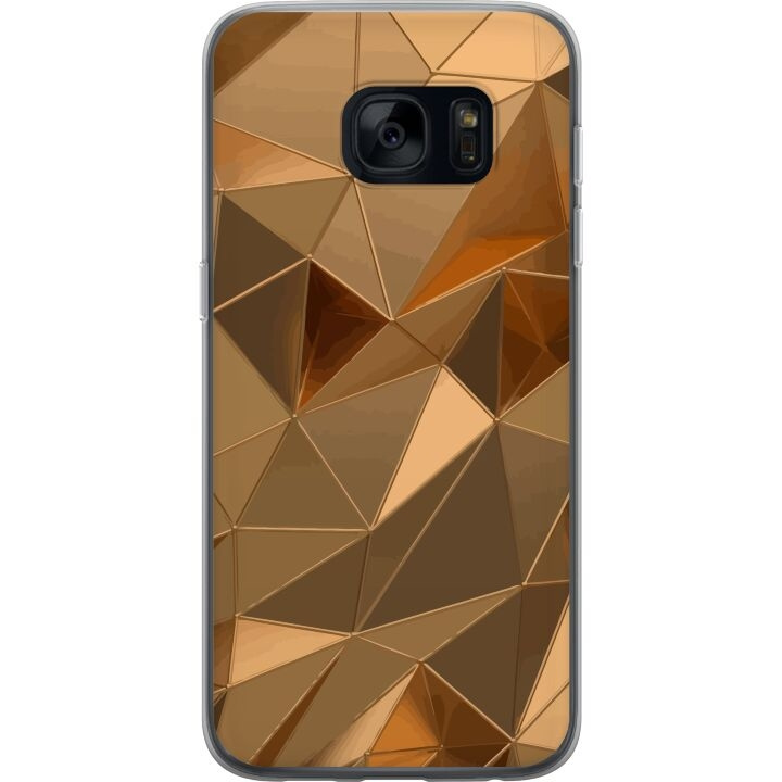 Kännykkäkuori Samsung Galaxy S7-laitteelle, jossa on 3D Kulta kuvio ryhmässä ÄLYPUHELIMET JA TABLETIT / Puhelimen suojakotelo / Samsung @ TP E-commerce Nordic AB (A63113)