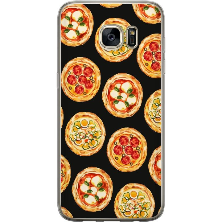 Kännykkäkuori Samsung Galaxy S7 edge-laitteelle, jossa on Pizza kuvio ryhmässä ÄLYPUHELIMET JA TABLETIT / Puhelimen suojakotelo / Samsung @ TP E-commerce Nordic AB (A63129)