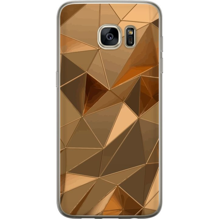 Kännykkäkuori Samsung Galaxy S7 edge-laitteelle, jossa on 3D Kulta kuvio ryhmässä ÄLYPUHELIMET JA TABLETIT / Puhelimen suojakotelo / Samsung @ TP E-commerce Nordic AB (A63140)