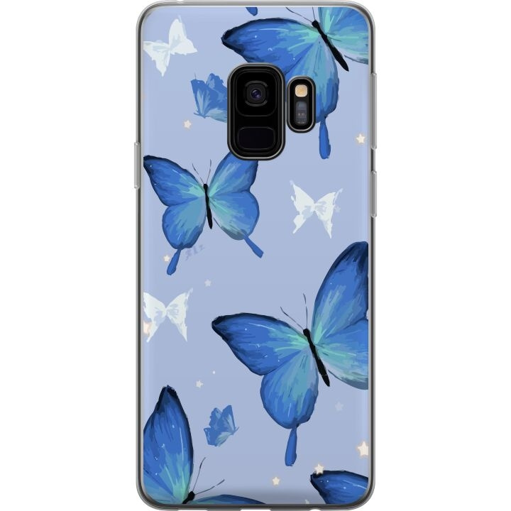 Kännykkäkuori Samsung Galaxy S9-laitteelle, jossa on Sinisiä perhosia kuvio ryhmässä ÄLYPUHELIMET JA TABLETIT / Puhelimen suojakotelo / Samsung @ TP E-commerce Nordic AB (A63267)