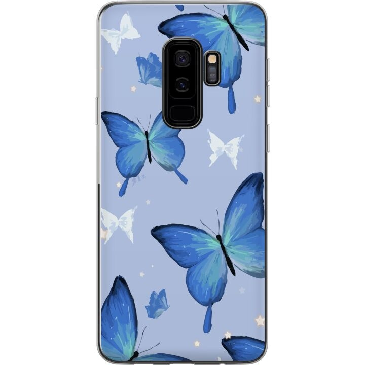 Kännykkäkuori Samsung Galaxy S9+-laitteelle, jossa on Sinisiä perhosia kuvio ryhmässä ÄLYPUHELIMET JA TABLETIT / Puhelimen suojakotelo / Samsung @ TP E-commerce Nordic AB (A63321)