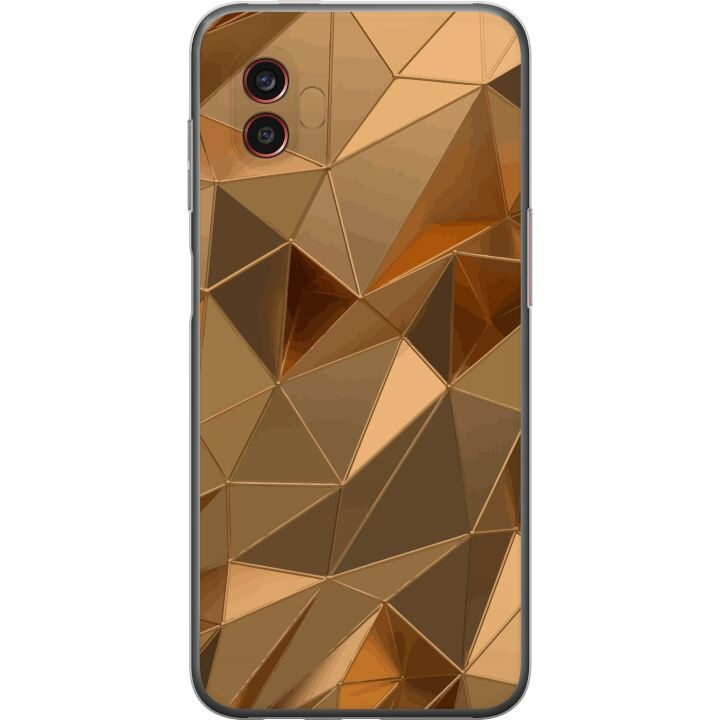 Kännykkäkuori Samsung Galaxy Xcover6 Pro-laitteelle, jossa on 3D Kulta kuvio ryhmässä ÄLYPUHELIMET JA TABLETIT / Puhelimen suojakotelo / Samsung @ TP E-commerce Nordic AB (A63491)