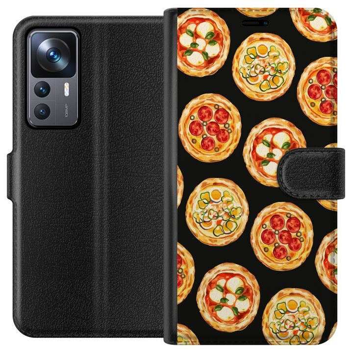 Lompakkokotelo Xiaomi 12T-laitteelle, jossa on Pizza kuvio ryhmässä ÄLYPUHELIMET JA TABLETIT / Puhelimen suojakotelo / Xiaomi @ TP E-commerce Nordic AB (A63966)