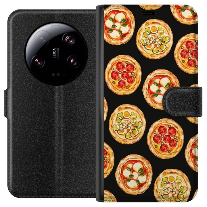 Lompakkokotelo Xiaomi 13 Ultra-laitteelle, jossa on Pizza kuvio ryhmässä ÄLYPUHELIMET JA TABLETIT / Puhelimen suojakotelo / Xiaomi @ TP E-commerce Nordic AB (A64290)