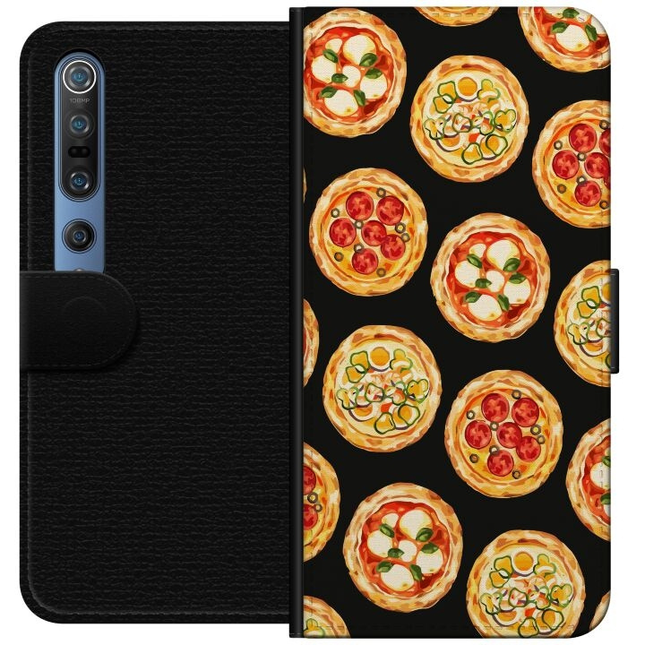 Lompakkokotelo Xiaomi Mi 10 Pro 5G-laitteelle, jossa on Pizza kuvio ryhmässä ÄLYPUHELIMET JA TABLETIT / Puhelimen suojakotelo / Xiaomi @ TP E-commerce Nordic AB (A64560)