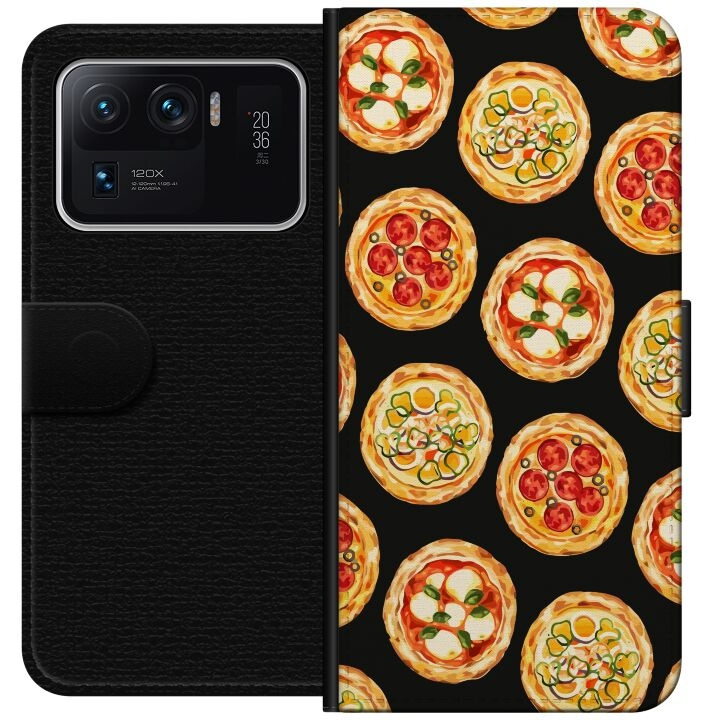 Lompakkokotelo Xiaomi Mi 11 Ultra-laitteelle, jossa on Pizza kuvio ryhmässä ÄLYPUHELIMET JA TABLETIT / Puhelimen suojakotelo / Xiaomi @ TP E-commerce Nordic AB (A64965)