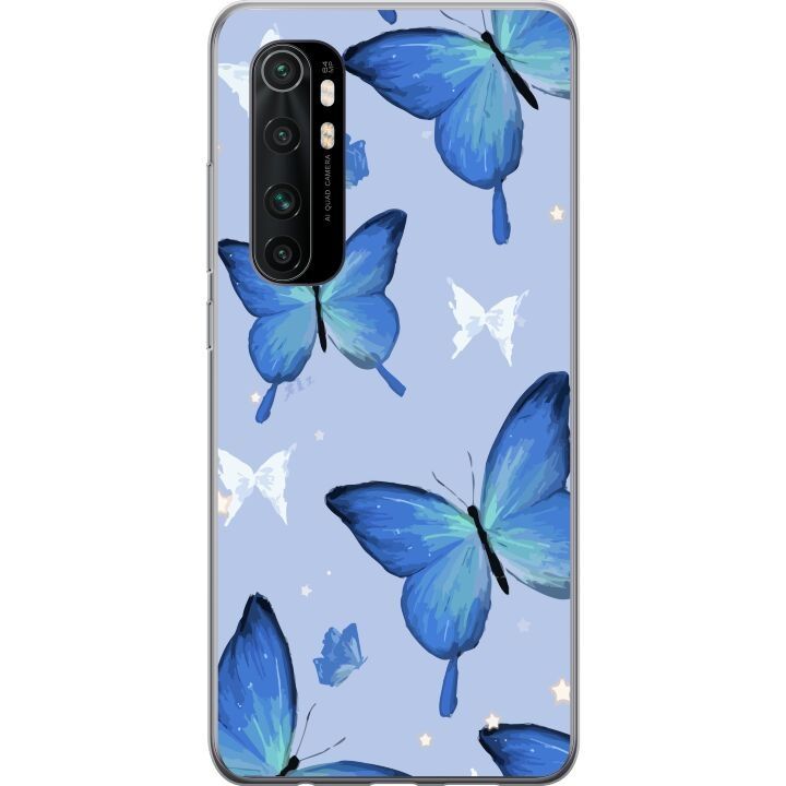 Kännykkäkuori Xiaomi Mi Note 10 Lite-laitteelle, jossa on Sinisiä perhosia kuvio ryhmässä ÄLYPUHELIMET JA TABLETIT / Puhelimen suojakotelo / Xiaomi @ TP E-commerce Nordic AB (A65076)