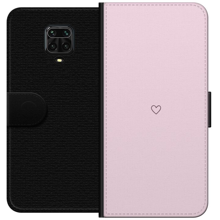 Lompakkokotelo Xiaomi Redmi Note 9 Pro-laitteelle, jossa on Sydän kuvio ryhmässä ÄLYPUHELIMET JA TABLETIT / Puhelimen suojakotelo / Xiaomi @ TP E-commerce Nordic AB (A65160)