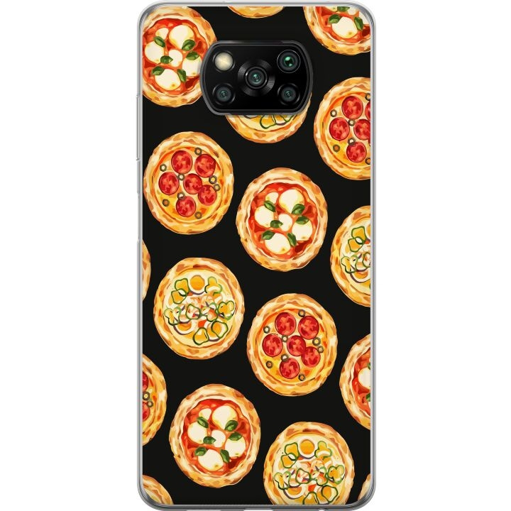 Kännykkäkuori Xiaomi Poco X3 NFC-laitteelle, jossa on Pizza kuvio ryhmässä ÄLYPUHELIMET JA TABLETIT / Puhelimen suojakotelo / Xiaomi @ TP E-commerce Nordic AB (A65397)