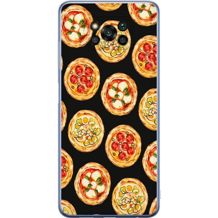 Kännykkäkuori Xiaomi Poco X3 Pro-laitteelle, jossa on Pizza kuvio ryhmässä ÄLYPUHELIMET JA TABLETIT / Puhelimen suojakotelo / Xiaomi @ TP E-commerce Nordic AB (A65424)