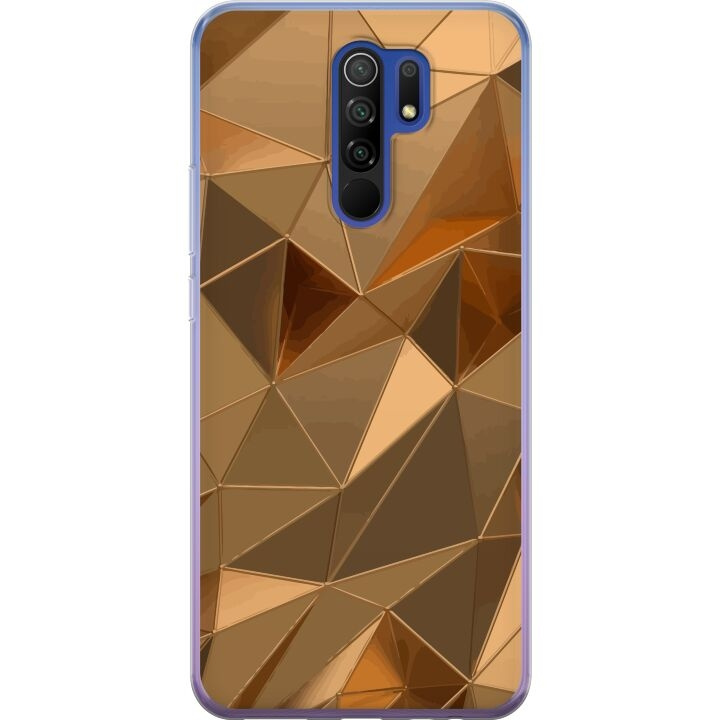 Kännykkäkuori Xiaomi Redmi 9-laitteelle, jossa on 3D Kulta kuvio ryhmässä ÄLYPUHELIMET JA TABLETIT / Puhelimen suojakotelo / Xiaomi @ TP E-commerce Nordic AB (A65678)