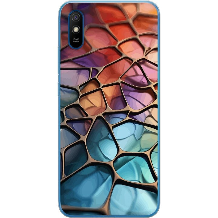 Kännykkäkuori Xiaomi Redmi 9A-laitteelle, jossa on Metallikuviointi kuvio ryhmässä ÄLYPUHELIMET JA TABLETIT / Puhelimen suojakotelo / Xiaomi @ TP E-commerce Nordic AB (A65718)