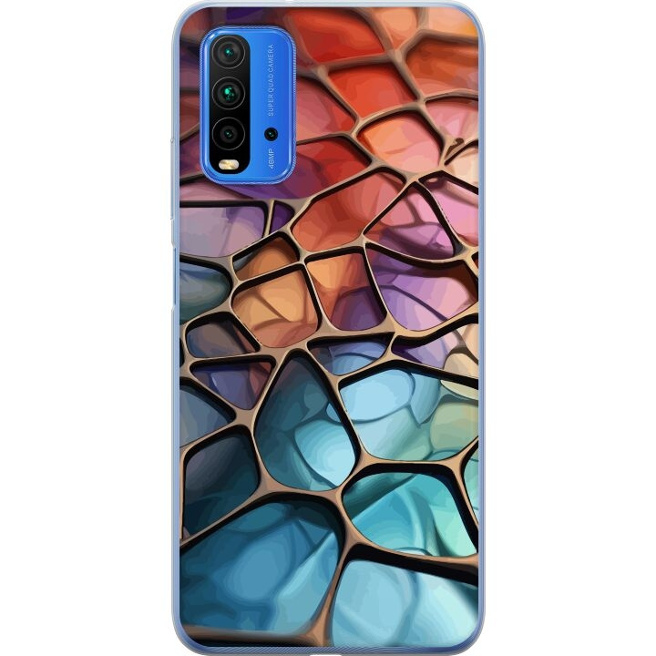 Kännykkäkuori Xiaomi Redmi 9T-laitteelle, jossa on Metallikuviointi kuvio ryhmässä ÄLYPUHELIMET JA TABLETIT / Puhelimen suojakotelo / Xiaomi @ TP E-commerce Nordic AB (A65853)