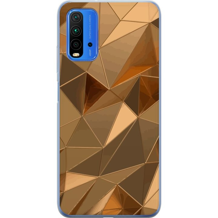 Kännykkäkuori Xiaomi Redmi 9T-laitteelle, jossa on 3D Kulta kuvio ryhmässä ÄLYPUHELIMET JA TABLETIT / Puhelimen suojakotelo / Xiaomi @ TP E-commerce Nordic AB (A65867)