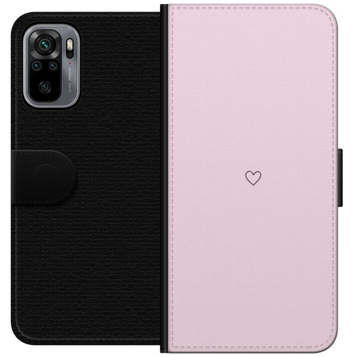 Lompakkokotelo Xiaomi Redmi Note 10S-laitteelle, jossa on Sydän kuvio ryhmässä ÄLYPUHELIMET JA TABLETIT / Puhelimen suojakotelo / Xiaomi @ TP E-commerce Nordic AB (A66024)