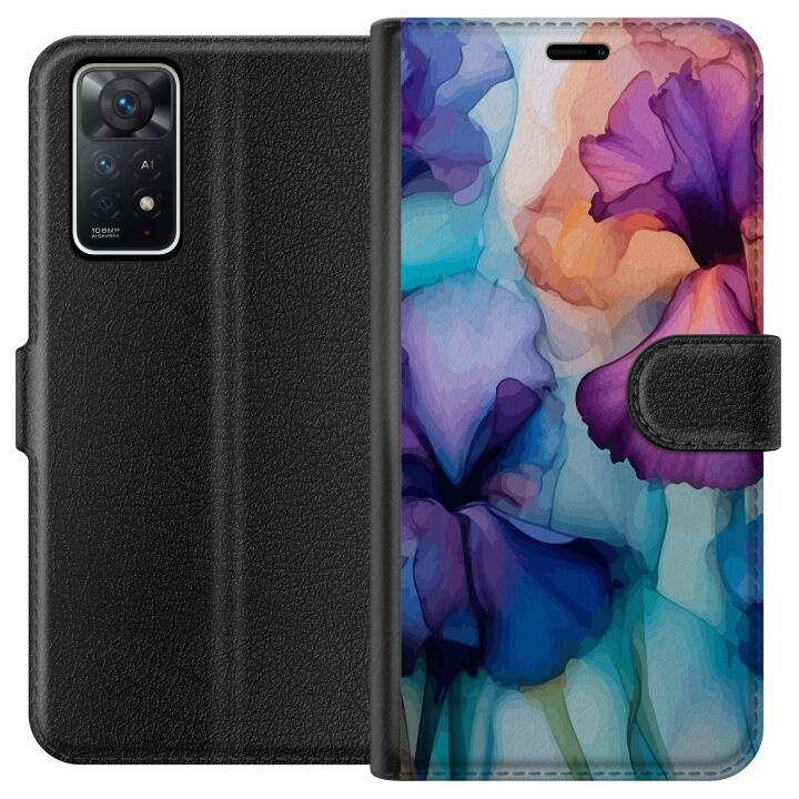 Lompakkokotelo Xiaomi Redmi Note 11 Pro 5G-laitteelle, jossa on Maagiset kukat kuvio ryhmässä ÄLYPUHELIMET JA TABLETIT / Puhelimen suojakotelo / Xiaomi @ TP E-commerce Nordic AB (A66143)