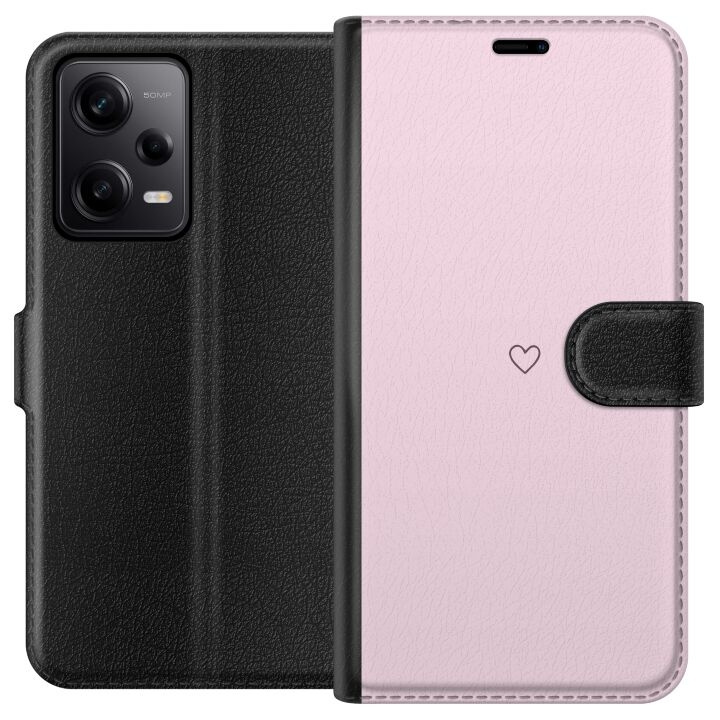 Lompakkokotelo Xiaomi Redmi Note 12 Pro-laitteelle, jossa on Sydän kuvio ryhmässä ÄLYPUHELIMET JA TABLETIT / Puhelimen suojakotelo / Xiaomi @ TP E-commerce Nordic AB (A66294)