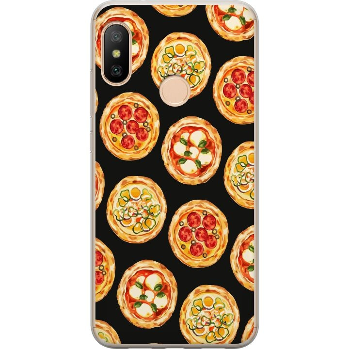 Kännykkäkuori Xiaomi Redmi 6 Pro-laitteelle, jossa on Pizza kuvio ryhmässä ÄLYPUHELIMET JA TABLETIT / Puhelimen suojakotelo / Xiaomi @ TP E-commerce Nordic AB (A66450)