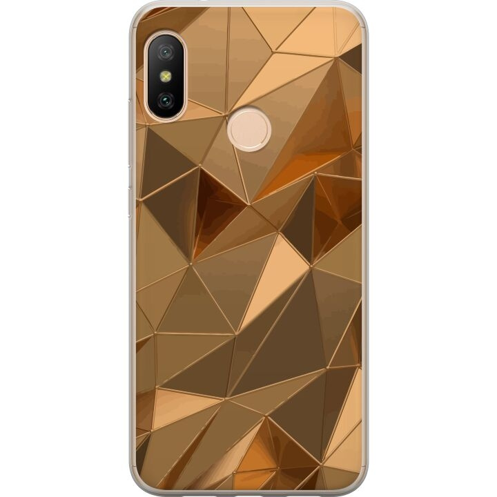 Kännykkäkuori Xiaomi Redmi 6 Pro-laitteelle, jossa on 3D Kulta kuvio ryhmässä ÄLYPUHELIMET JA TABLETIT / Puhelimen suojakotelo / Xiaomi @ TP E-commerce Nordic AB (A66461)