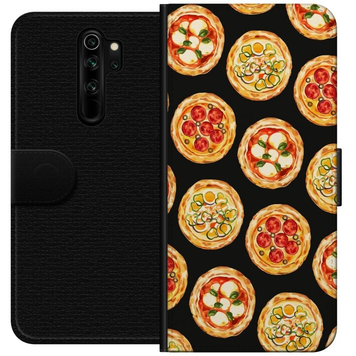 Lompakkokotelo Xiaomi Redmi Note 8 Pro -laitteelle, jossa on Pizza kuvio ryhmässä ÄLYPUHELIMET JA TABLETIT / Puhelimen suojakotelo / Xiaomi @ TP E-commerce Nordic AB (A66504)