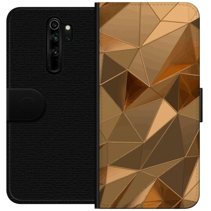 Lompakkokotelo Xiaomi Redmi Note 8 Pro -laitteelle, jossa on 3D Kulta kuvio ryhmässä ÄLYPUHELIMET JA TABLETIT / Puhelimen suojakotelo / Xiaomi @ TP E-commerce Nordic AB (A66515)