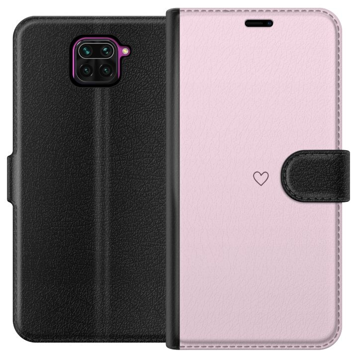 Lompakkokotelo Xiaomi Redmi Note 9-laitteelle, jossa on Sydän kuvio ryhmässä ÄLYPUHELIMET JA TABLETIT / Puhelimen suojakotelo / Xiaomi @ TP E-commerce Nordic AB (A66564)