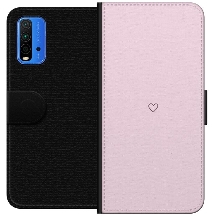 Lompakkokotelo Xiaomi Redmi Note 9 4G-laitteelle, jossa on Sydän kuvio ryhmässä ÄLYPUHELIMET JA TABLETIT / Puhelimen suojakotelo / Xiaomi @ TP E-commerce Nordic AB (A66618)