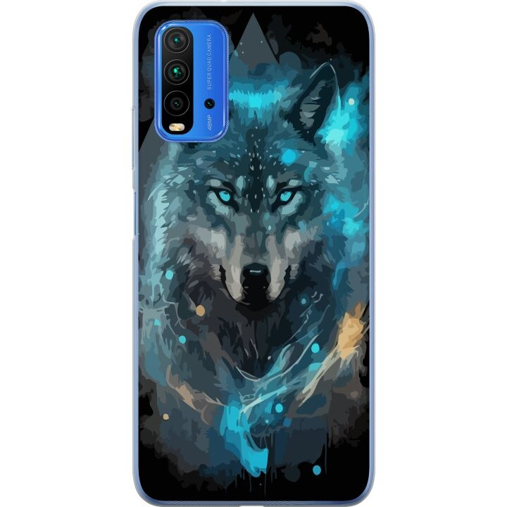 Kännykkäkuori Xiaomi Redmi Note 9 4G-laitteelle, jossa on Susi kuvio ryhmässä ÄLYPUHELIMET JA TABLETIT / Puhelimen suojakotelo / Xiaomi @ TP E-commerce Nordic AB (A66631)