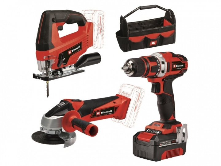 Einhell TE-TK 18/3 Li verktygssats med 4 delar 18V 1X4,0Ah ryhmässä KOTI, TALOUS JA PUUTARHA / Työkalut & Tee itse / Porakoneet @ TP E-commerce Nordic AB (A66854)