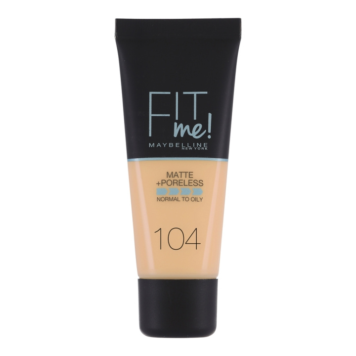 Maybelline Fit Me Matte + Poreless Foundation - 104 Soft Ivory ryhmässä KAUNEUS JA TERVEYS / Meikit / Meikit Kasvot / Meikkivoide @ TP E-commerce Nordic AB (C00073)