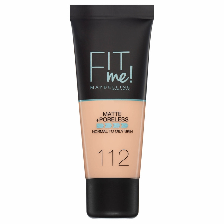 Maybelline Fit Me Matte + Poreless Foundation - 112 Soft Beige ryhmässä KAUNEUS JA TERVEYS / Meikit / Meikit Kasvot / Meikkivoide @ TP E-commerce Nordic AB (C00076)