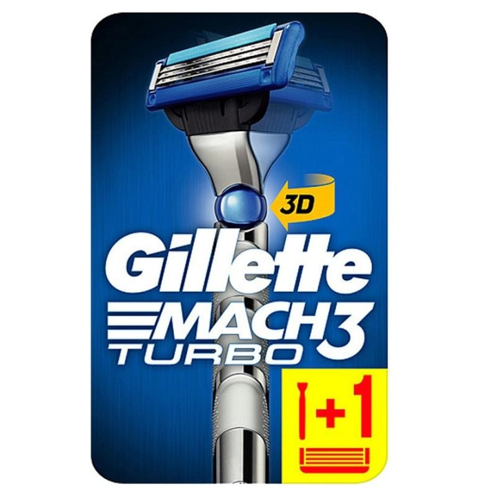 Gillette Mach3 Turbo 3D ryhmässä KAUNEUS JA TERVEYS / Hiukset &Stailaus / Sheivaus ja trimmaus / Partahöylät & Tarvikkeet @ TP E-commerce Nordic AB (C00489)