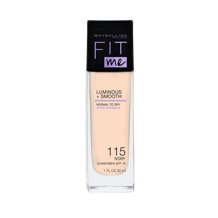 Maybelline Fit Me Luminous + Smooth Foundation - 115 Ivory ryhmässä KAUNEUS JA TERVEYS / Meikit / Meikit Kasvot / Meikkivoide @ TP E-commerce Nordic AB (C03796)